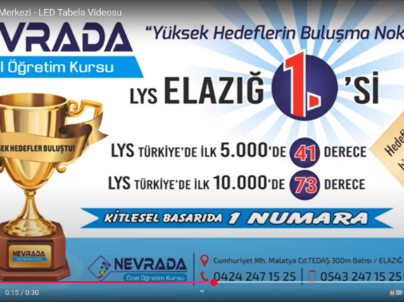 Nevrada-Kurs-Merkezi-Led-Tabela-Videosu